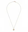 Ornamental Things Heart Charm Necklace In Pink In Gold