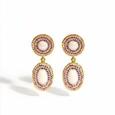 Ornare The Label Women's Gold / Pink Athena Earrings - Blush In Multi