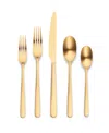 Ornative Aabbye Service For 4 20 Piece Flatware Set In Gold
