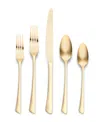 Ornative Abril Service For 4 20 Piece Flatware Set In Gold