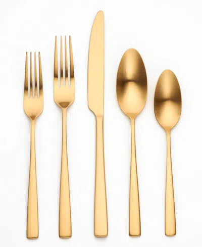 Ornative Adila Service For 4 20 Piece Flatware Set In Gold