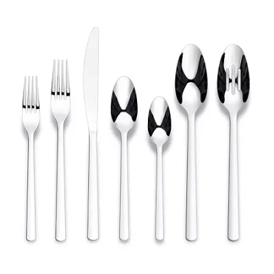 Ornative Anakin 42-pc. Flatware Set & Caddy In Silver
