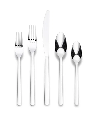 Ornative Anakin Service For 8 42 Piece Flatware Set With Wire Caddy In Silver