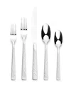 Ornative Jonah Sand Service For 4 20 Piece Flatware Set In Silver