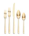 Ornative Lola 20 Piece Flatware Set, Service For 4 In Gold
