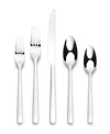 Ornative Lola Mirror Service For 4 20 Piece Flatware Set In Silver