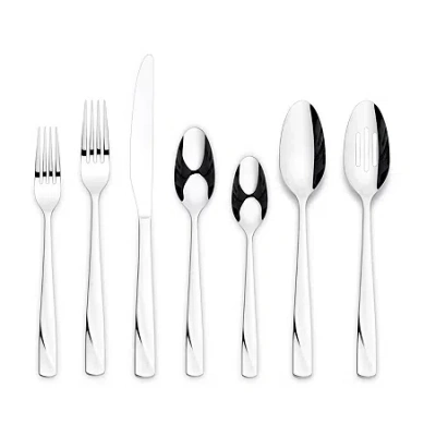 Ornative Rhoda 42-pc. Flatware Set & Caddy In Silver