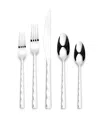 Ornative Rooney Mirror Service For 4 20 Piece Flatware Set In Silver