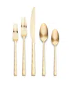 Ornative Rooney Service For 4 20 Piece Flatware Set In Gold