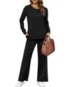 Orniya 2pc Blouse & Pant Set In Black