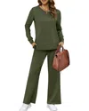 Orniya 2pc Blouse & Pant Set In Green