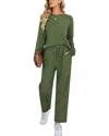Orniya 2pc Blouse & Pant Set In Green