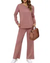 Orniya 2pc Blouse & Pant Set In Pink