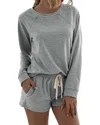 Orniya 2pc Blouse & Short Set In Gray