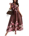 Orniya Maxi Dress In Brown
