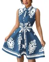 Orniya Mini Dress In Blue