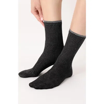 Oroblu Assorted 2-pack Jacquard Crew Socks In Anthracite/military