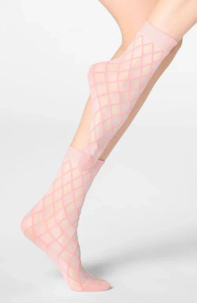 Oroblu Assorted 2-pack Sheer Crew Socks In Pink