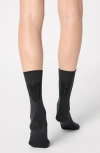 Oroblu Charm Crew Socks In Black