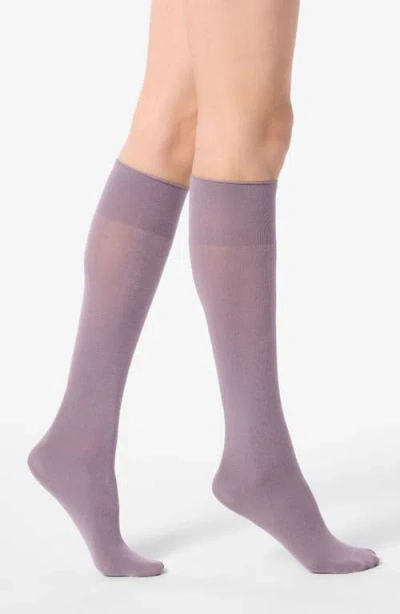 Oroblu Cheryl Knee High Socks In Purple