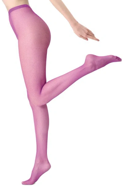 Oroblu Collant Tricot Fishnet Tights In Cyclamen 6