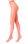 Oroblu Collant Tricot Fishnet Tights In Orange 20