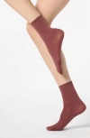Oroblu Crew Socks In Brown
