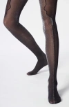 Oroblu Diamonds Dual Two-tone Metallic Tights In Multi