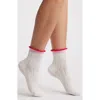Shop Oroblu Likeable Pointelle Crew Socks In Milk