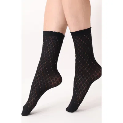 Oroblu Lovely Quarter Socks In Black