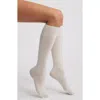 Oroblu Nives Knee High Wool Blend Socks In White