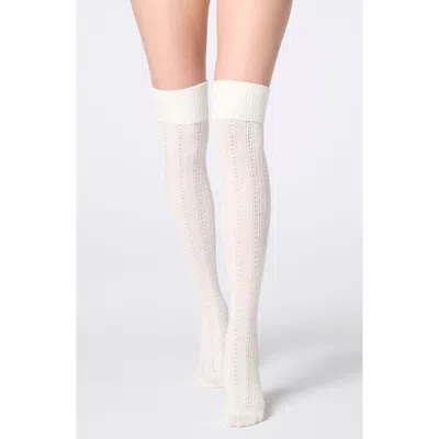 Oroblu Overknees Knit Socks In White