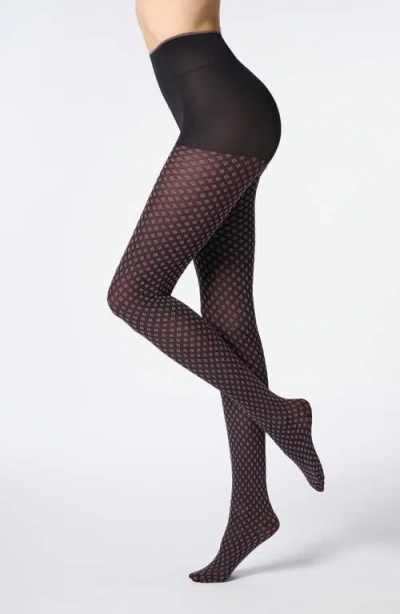 Oroblu Tie Pattern Tights In Black