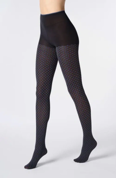Oroblu Tie Pattern Tights In Black