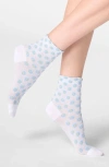 Oroblu Tiny Bloom Ankle Socks In Blue