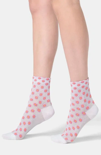 Oroblu Tiny Bloom Ankle Socks In Multi