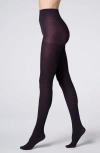 Oroblu Vertical Rib Tights In Blue