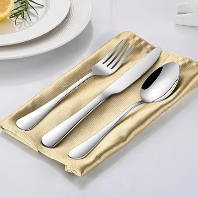 Oroma 49-piece Cutlery Set With Organizer And Steak Knives, Stainless Steel Flatware Set For 8 People For 