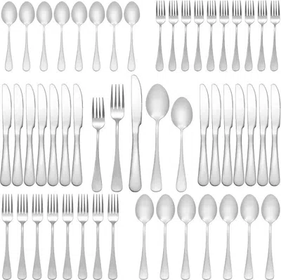 Oroma Silverware Set 50 Piece Stainless Steel Flatware Set Silverware Utensils For 10 People Includes Fork