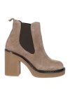 Oroscuro Woman Ankle Boots Khaki Size 11 Soft Leather In Beige