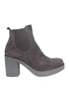 Oroscuro Woman Ankle Boots Lead Size 11 Soft Leather In Grey