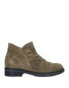 Oroscuro Woman Ankle Boots Sage Green Size 11 Soft Leather In Sage Green