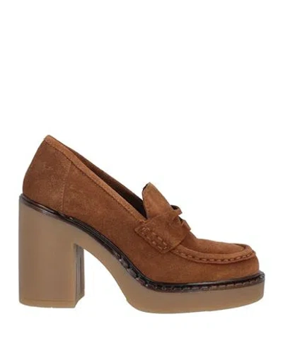 Oroscuro Woman Loafers Brown Size 10 Soft Leather