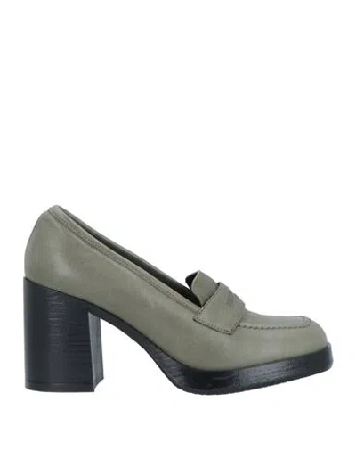 Oroscuro Woman Loafers Sage Green Size 10 Calfskin