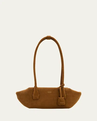 Oroton Breeze Suede Baguette Shoulder Bag