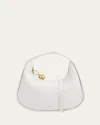 Oroton Clara Mini Leather Top-handle Bag In Paper White