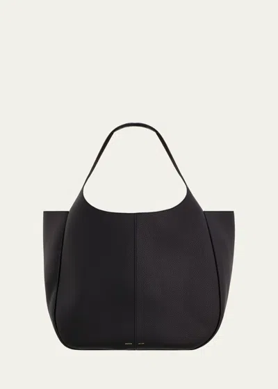Oroton Emilia Large Leather Tote Bag In Black