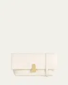 Oroton Etta Medium Flap Leather Shoulder Bag In Antique Cream