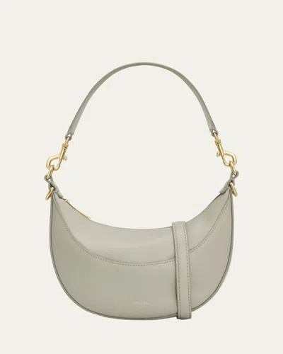 Oroton Florence Small Zip Shoulder Bag In Gray