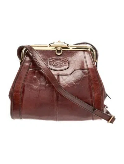 Pre-owned Oroton Leather Bucket Bag In Brown